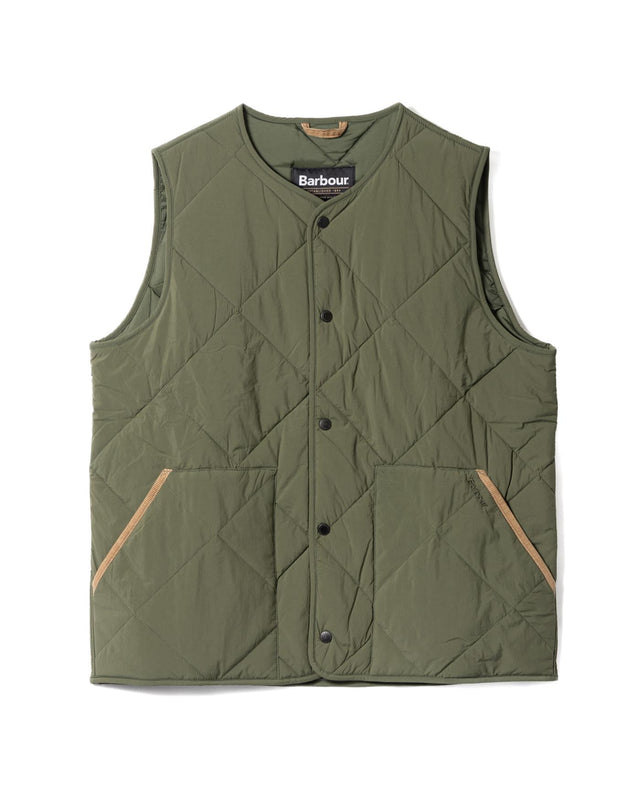 MODIFIED LIDDESDALE QUILT GILET - OLIVE MGI0299OL52 -OLIVE BARBOUR 
