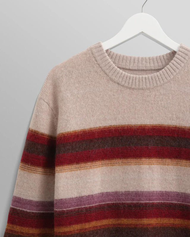 WILDE CREW BRUSH STRIPE - OATMEAL