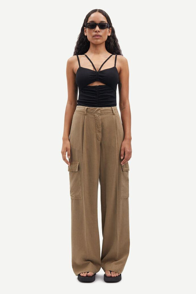 SAHOPSA TROUSERS - LEAD GRAY<BR/> F24200079 Lead Gray SAMSOE SAMSOE 