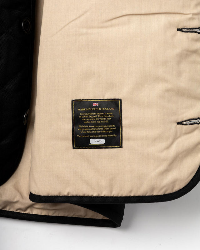 BUTTON FRONT GILET - BLACK LV12000 102 -BLACK LAVENHAM 