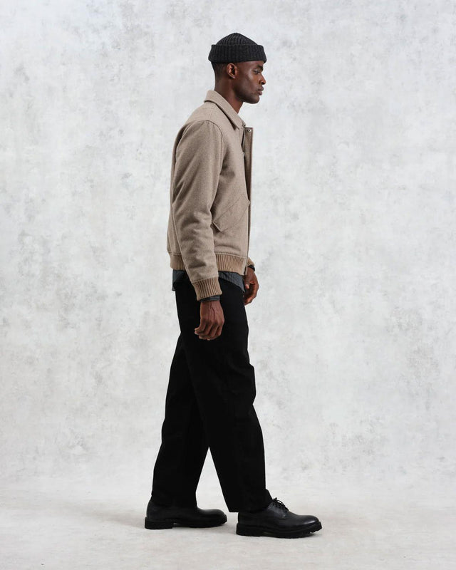 KNOLL WOOL BOMBER JACKET - NATURAL AW24-JKT-KNO-BKN-NAT -NATURAL WAX LONDON 