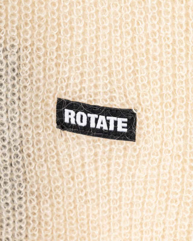 LIGHT KNIT LOGO SWEATER - PARCHMENT