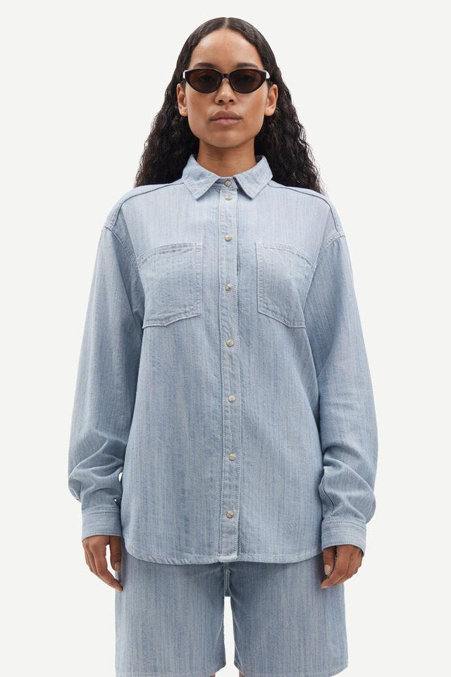 SAELEANOR SHIRT 15215 - BREEZE BLUE F24200015 BREEZE BLUE SAMSOE SAMSOE 