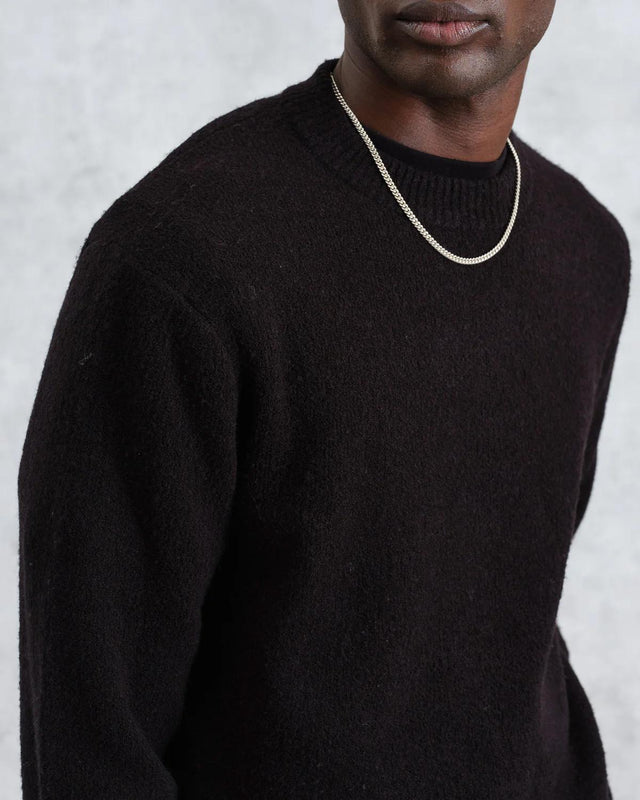 WILDE CREW PLAIN JERSEY BOUCLE - BLACK