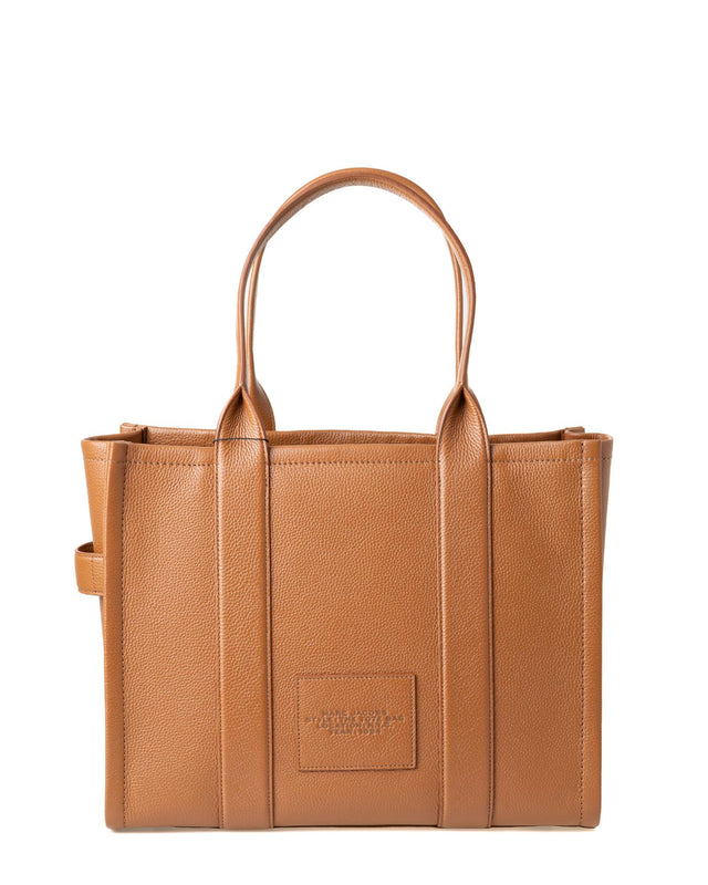 THE LEATHER LARGE TOTE BAG - ARGAN OIL