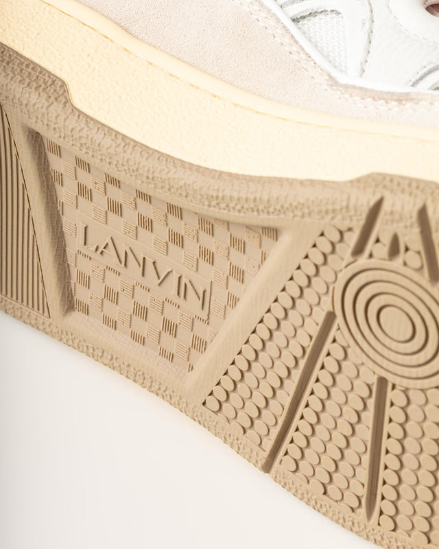 LEATHER CURB SNEAKERS - WHITE FU-SKDK12-DRA2-P25 -00 WHITE LANVIN 