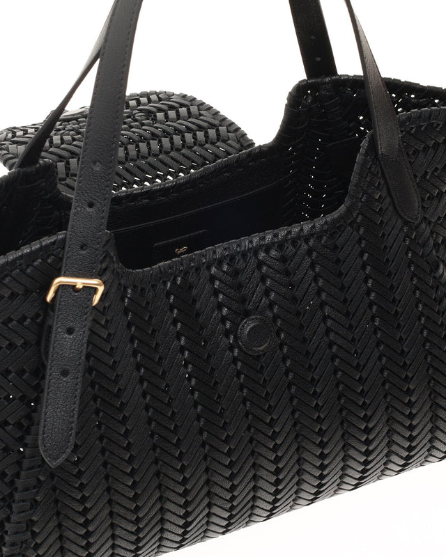 THE NEESON TASSEL TOTE - BLACK SHINY CAPRA 182300 Black Shiny Capra ANYA HINDMARCH 
