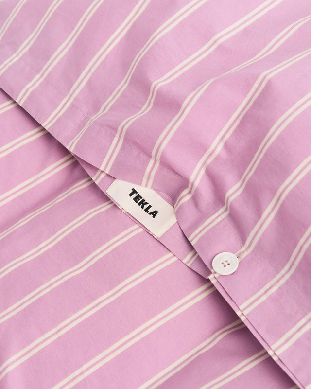SINGLE DUVET COVER - MALLOW PINK STRIPES PPD-MPS155X220 -Mallow Pink Stripes TEKLA 