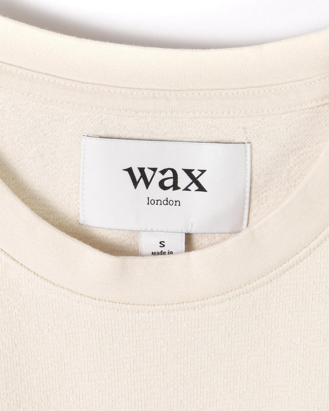 DEAN TEXTURED T-SHIRT - ECRU WI00-TEE-DEA-APF-ECR ECRU WAX LONDON 