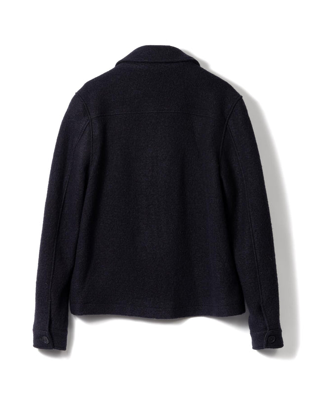 BOILED WOOL ELDON JACKET - MIDNIGHT NAVY AW25-JKT-ELD-BWP-MID -MIDNIGHT NAVY WAX LONDON 