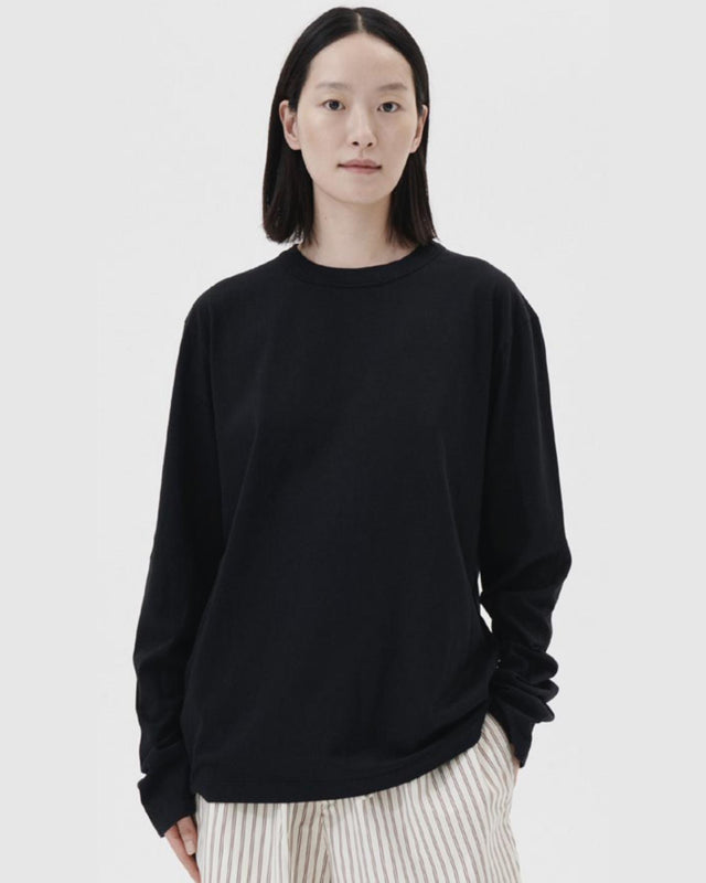 SLEEPING LONG SLEEVED T-SHIRT - BLACK TLH-BLA -Black TEKLA 