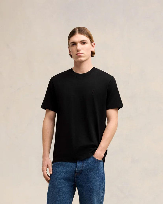 JERSEY ADC T-SHIRT - BLACK UTS003.724 -001 AMI PARIS 