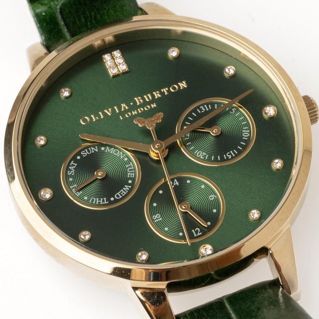 CARNATION MULTIFUNCTION WATCH - EMERALD GREEN 24000010 -EMERALD GREEN OLIVIA BURTON 