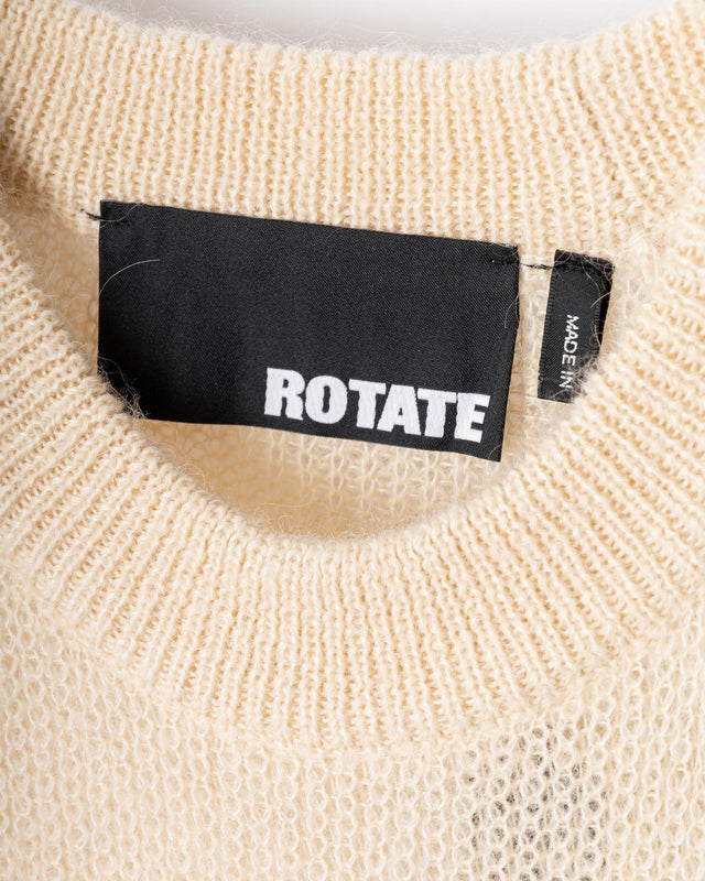 LIGHT KNIT LOGO SWEATER - PARCHMENT