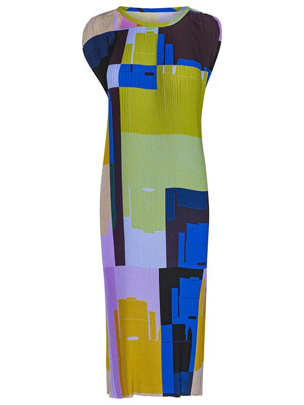PULL PLISSE DRESS - BOXES OVERLAP SS24STUD-F322 298 HENRIK VIBSKOV 