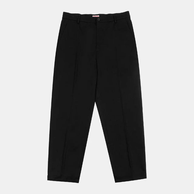 WOVEN COTTON TROUSERS - BLACK