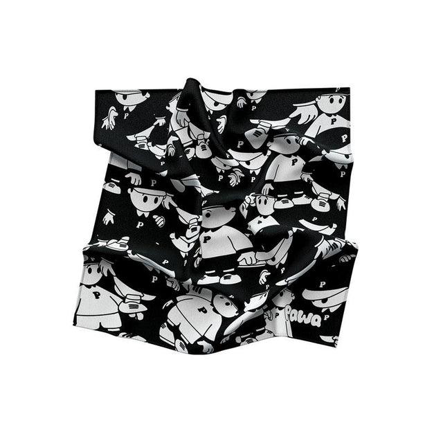 BOYS SCARF - BLACK/WHITE P028  PAWA SPEED SPORTS 