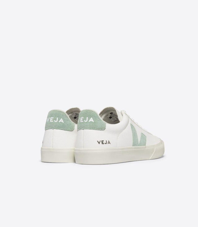 WOMENS CAMPO CHROMEFREE LEATHER TRAINERS - EXTRA WHITE/ MATCHA CP0502485A WEXTRA WHITE/MATCHA VEJA 