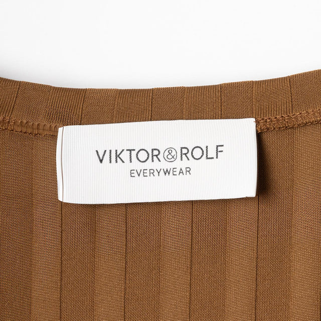 LONG RIB DRESS - BROWN ED025 -BROWN VIKTOR & ROLF 