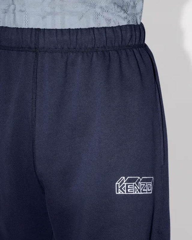 KUBE STRAIGHT EMBROIDERED JOG PANTS - MIDNIGHT BLUE FE65PA8184MF -77 kenzo 