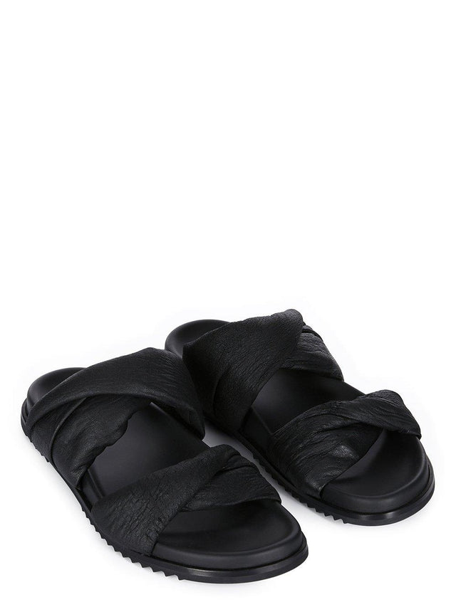 TWISTED GRANOLA SANDALS - BLACK RP01E7804 LBA -09 BLACK RICK OWENS 