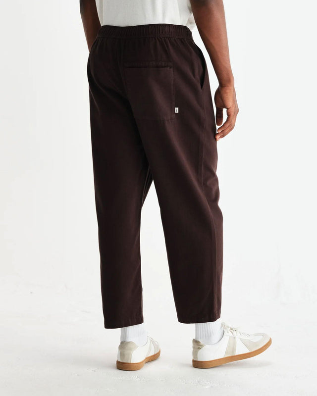 ORGANIC COTTON TROUSER - DARK BROWN AW25-TRO-KUR-BFK-DKB -DARK BROWN WAX LONDON 
