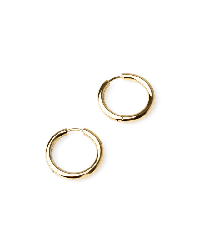 CLASSIC HOOPS MEDIUM - GOLD 100192 -GOLD TOM WOOD 