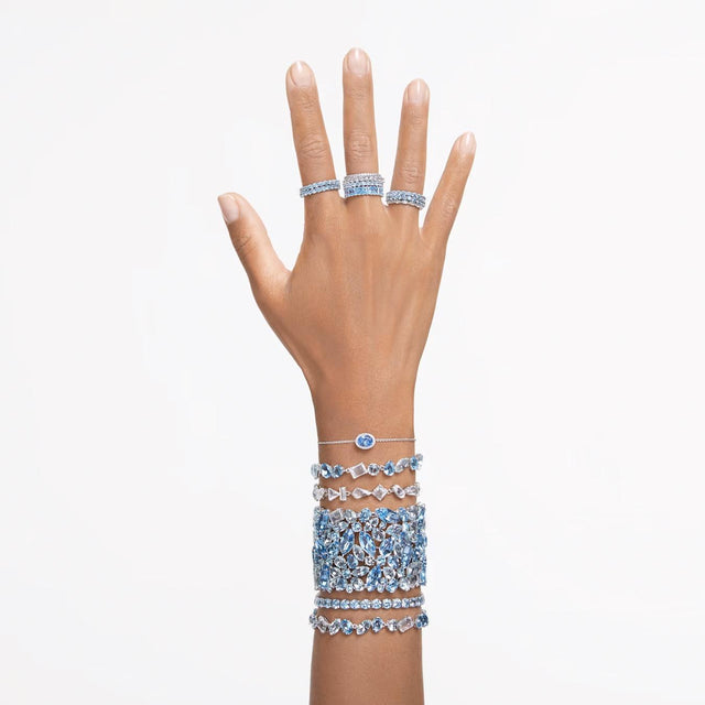 GEMA BRACELET - BLUE/RHODIUM PLATED<BR/> 5666018 BLU/RHS SWAROVSKI 