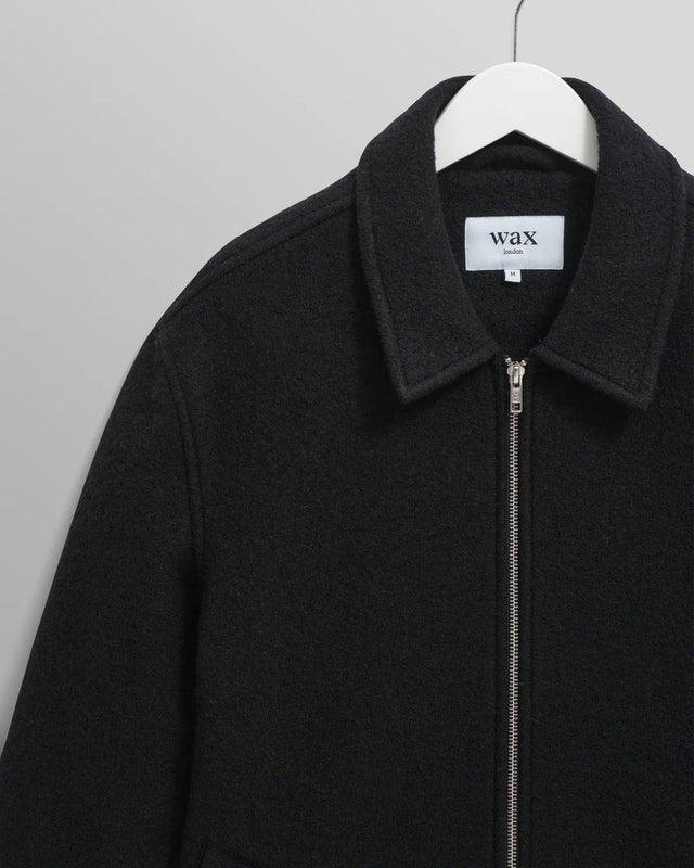 BOILED WOOL ELDON JACKET - MIDNIGHT NAVY AW25-JKT-ELD-BWP-MID -MIDNIGHT NAVY WAX LONDON 