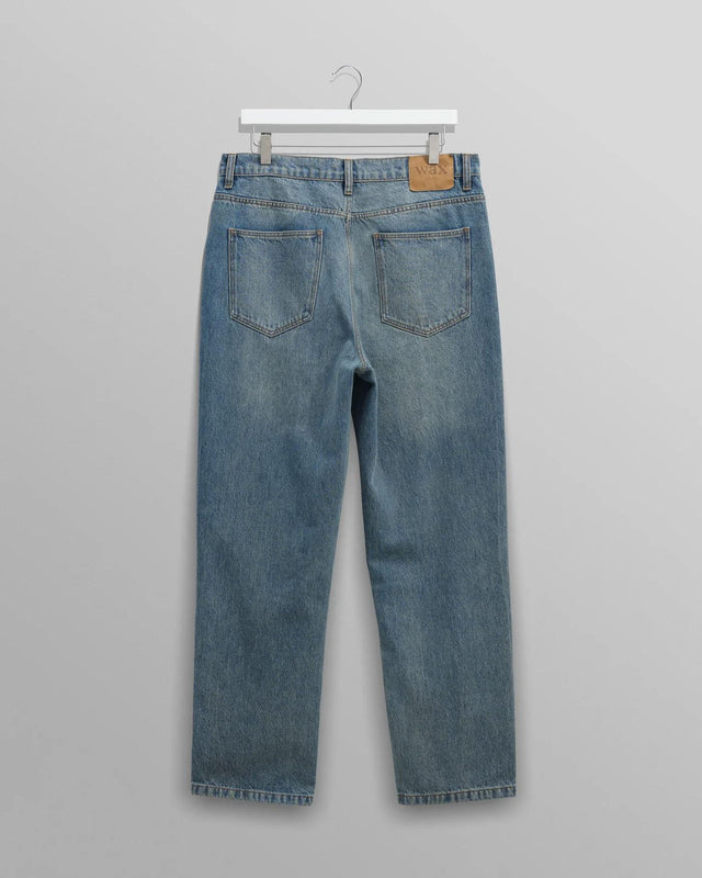 RUSSEL STRAIGHT FIT JEAN VINTAGE DENIM - VINTAGE BLUE SS25-DEN-STR-BPV-MWA -VINTAGE BLUE WAX LONDON 