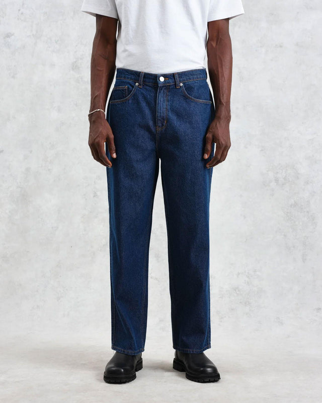 LOOSE FIT JEAN DENIM - DARK WASH AW24-DEN-LOO-BLV-BKW -DARK WASH WAX LONDON 