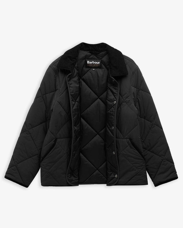 MODIFIED SHORT LIDDESDALE QUILTED JACKETED JACKET - BLACK MQU1866BK11 -BLACK BARBOUR 