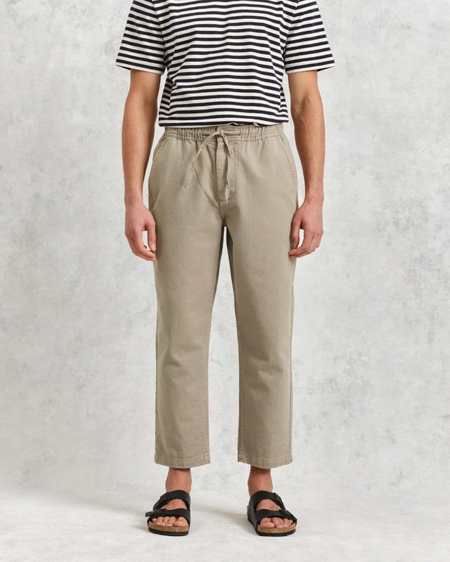 KURT TROUSERS - LIGHT KHAKI TWILL WI00-TRO-KUR-BFK-LKA KHAKI WAX LONDON 