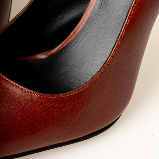 STILLETOES 9 CM HEEL - BROWN FSV604.882 -BROWN AMI PARIS 