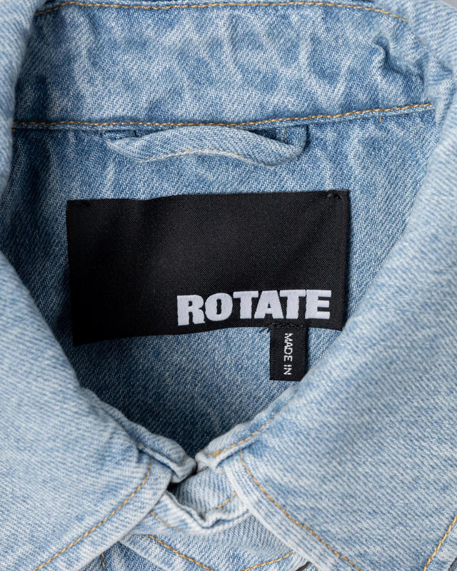 LACED DENIM JACKET - LIGHT BLUE DENIM 1141821468 -1468 LIGHT BLUE DENIM ROTATE 