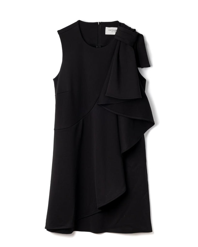 BOW VOLANT DRESS - BLACK ED027 -BLACK VIKTOR & ROLF 