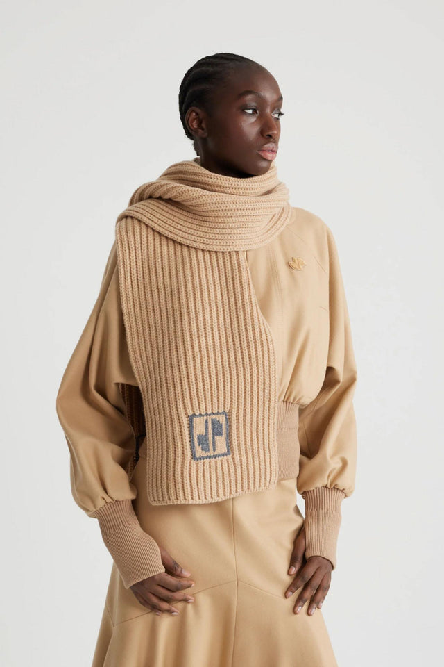 JP SCARF IN WOOL AND CASHMERE - BISCUIT AC0818064 -109B BISCUIT PATOU 