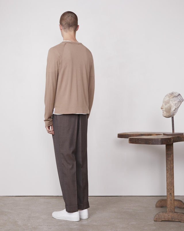 NATE SWEATER - DRY BROWN
