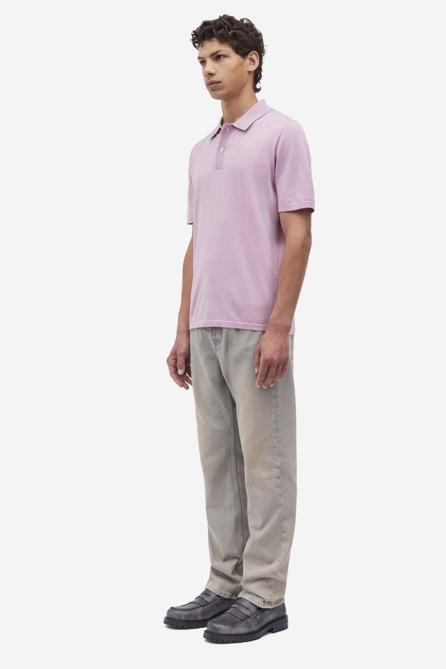 SAROWAN KNIT POLO - ORCHID HAZE M10000059 -ORCHID HAZE SAMSOE SAMSOE 