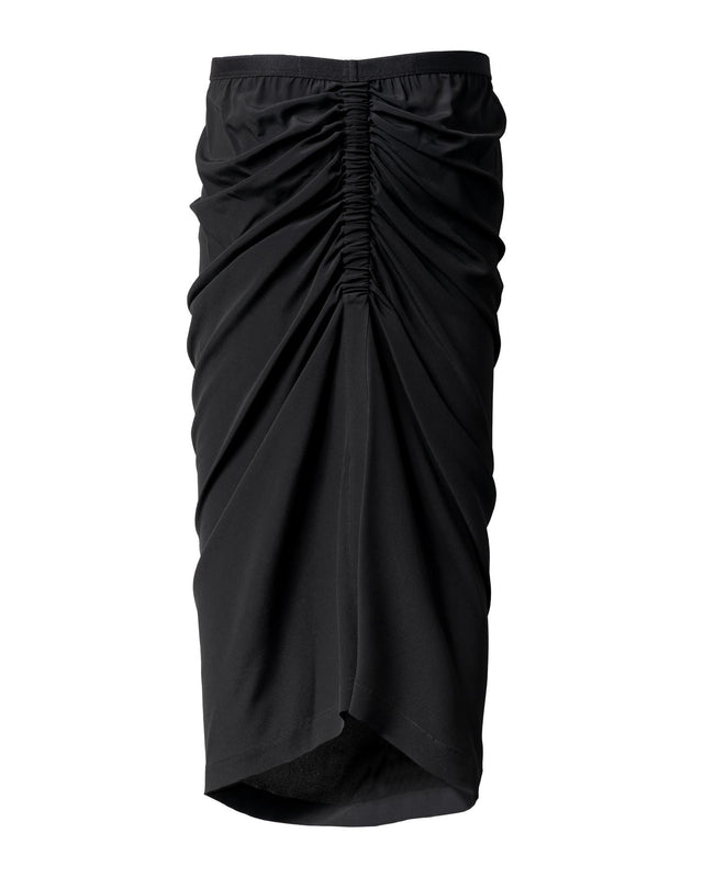 COCOON CREPE SKIRT - BLACK RP01E7330 CC -09 BLACK RICK OWENS 