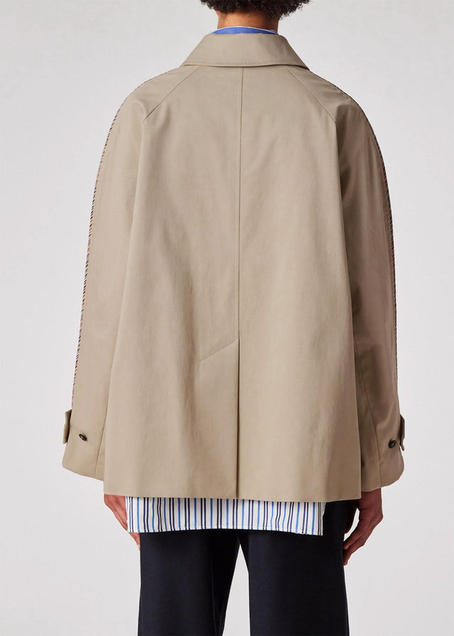 WOMEN'S COTTON TRAPEZE SHORT JACKET - STONE W1R-366J-N01934 63A Stone PAUL SMITH 