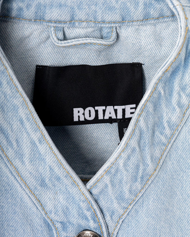 ROUND SLEEVE DENIM JACKET - LIGHT BLUE DENIM 1138261468 -1468 LIGHT BLUE DENIM ROTATE 