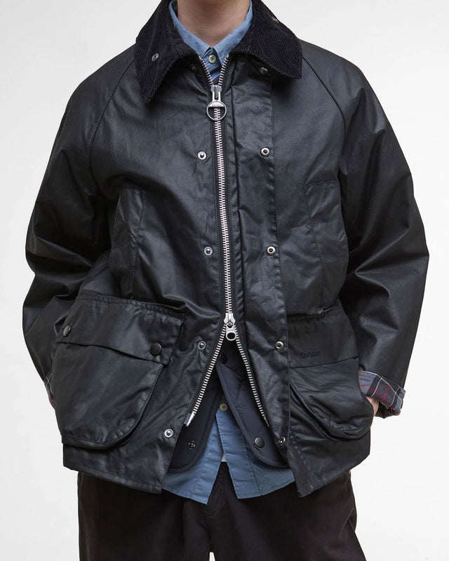 OVERSIZED BEDALE WAX JACKET - BLACK MWX1679BK91 -BLACK BARBOUR 