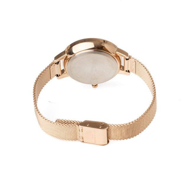 DEMI MULTIFUNCTION CG MESH WATCH - GOLD 24000008 -SILVER MESH OLIVIA BURTON 