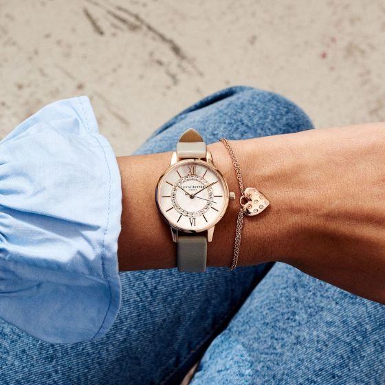 WONDERLAND WATCH - ROSE GOLD/ GREY OB16WD92 -ROSE GOLD/ GREY OLIVIA BURTON 