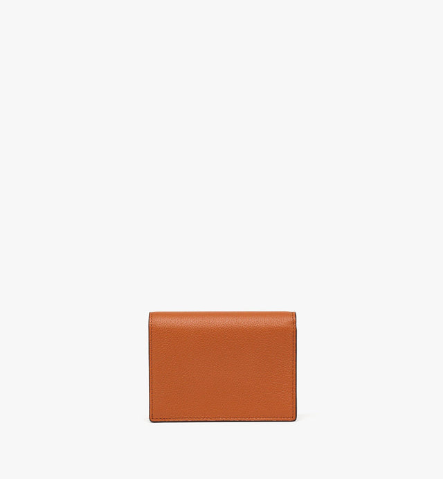 HIMMEL EMBOSSED LOGO LEATHER SNAP WALLET - COGNAC MYSESAC03CO001 COGNAC MCM 