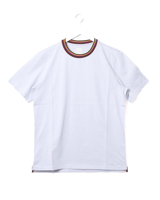 ARTIST STRIPE' COLLAR T-SHIRT - LIGHT BLUE M1R-697PS-H00084 -40B Light Blue PAUL SMITH 