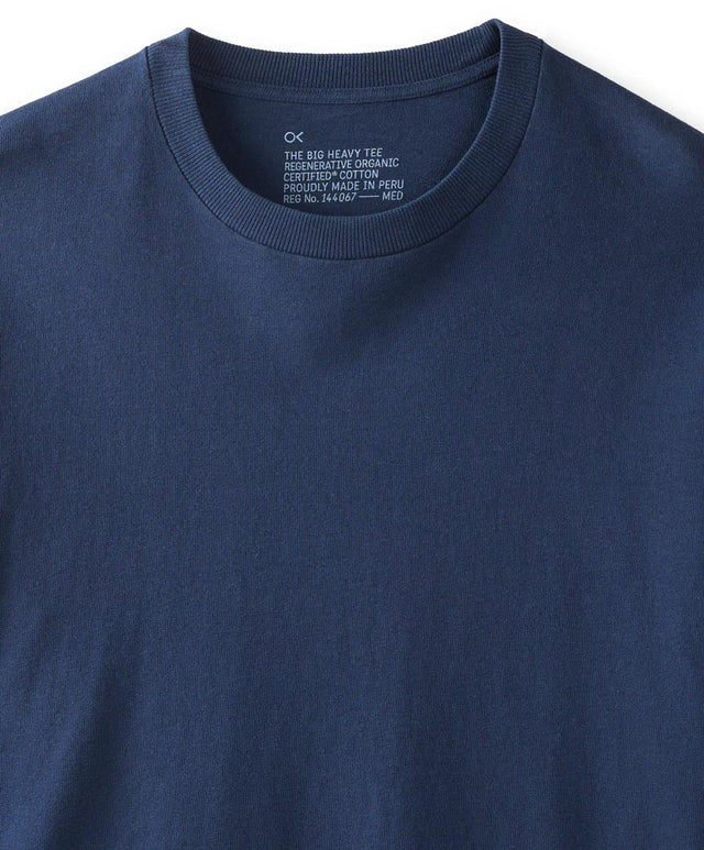 THE BIG HEAVY TEE - INDIGO 1280055 INK OUTERKNOWN 