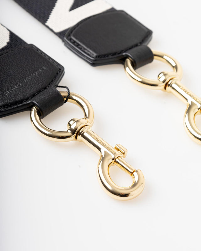 THE LOGO WEBBING STRAP - BLACK/ WHITE