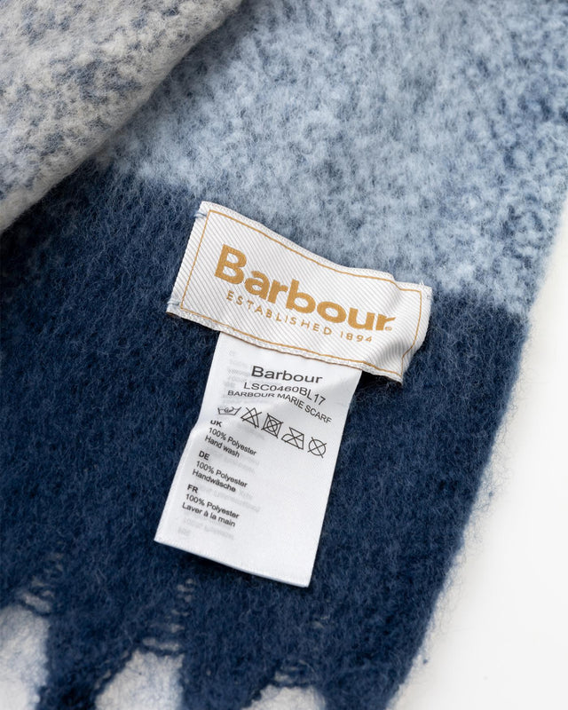 MARIE SCARF - ICE BLUE CHECK LSC0460BL17 -ICE BLUE CHECK BARBOUR 